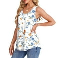thumbnail image 4 of ITSAME Womens Tank Tops, Crew Neck Sleeveless Floral Summer Casual Loose Blouses Multicolor M, 4 of 7