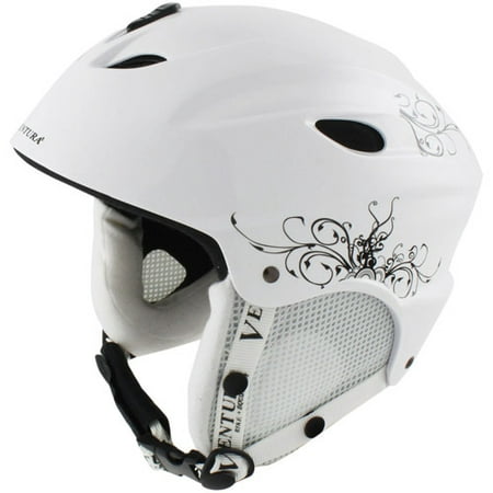 Ventura Skiing/Snowboarding White Helmet, Youth (Best Mens Snowboard Helmet)