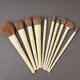 thumbnail image 1 of Nvzi Juego de brochas de maquillaje, 10 piezas, kit de brochas de maquillaje de viaje, brochas cosméticas para rostro, base, rubor, sombra de ojos (beige), 1 of 4