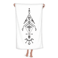 thumbnail image 1 of Universe Geometry Alien Totem Hand Towel Bath Facecloth Soft Cotton Washcloth, 1 of 4