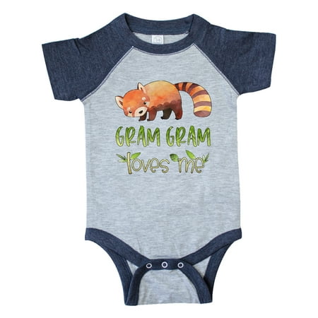 

Inktastic Gram Gram Loves Me Cute Red Panda Gift Baby Boy or Baby Girl Bodysuit