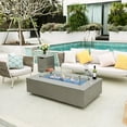 thumbnail image 4 of Elementi Plus Meteora Propane Fire Pit for Outside Outdoor Fire Pit Table Smokeless Firepit Concrete Rectangular Fire Table Patio Heater Fireplace 60000 BTUs - Space Grey, 55.9 x 31.9 Inches, 4 of 11