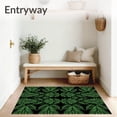 thumbnail image 3 of ODIKA 8'x10' Machine Washable Non-Slip Area Rug, Winter Wonderland Pine Needle Evergreen Bough Seasonal Floor Covering High Traffic Rug, Black, 733377, 3 of 5