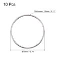 thumbnail image 2 of Unique Bargains 70mm OD Metal O Ring Iron Electroplated Silver Tone 10 Pack, 2 of 5