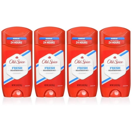 Old Spice High Endurance & Long Lasting Deodorant, Fresh Scent, 3oz, 4-Pack