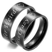ARCO IRIS JEWELRY Stainless steel Couple Rings Her King His Queen Electroplating Couple Ring