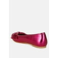 thumbnail image 3 of Bromelia Metallic Pleather Bow Ballerinas, 3 of 11