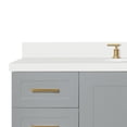 thumbnail image 4 of Ariel Taylor 55 In. Oval Sink Vanity With White Quartz Countertop In Grey, 4 of 10
