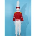 thumbnail image 6 of DPOIS Kids Girls Boys Drum and Trumpet Team Costume Marching Band Uniform Red-A 3-4, 6 of 7
