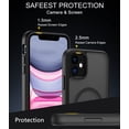 thumbnail image 3 of for iPhone 11 Case for iPhone XR Case Compatible with MagSafe, Translucent Matte Shockproof Phone Case Cover - Black, 3 of 7