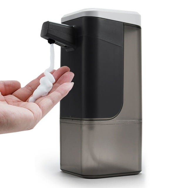 Automatic Soap Dispenser 600mL Infrared Motion Sensor Touchless Soap Dispenser Battery Operated Desktop Wall Mounted Sanitary Infrared Soap Dispenser for Home Kitche Toilet Office Hotel