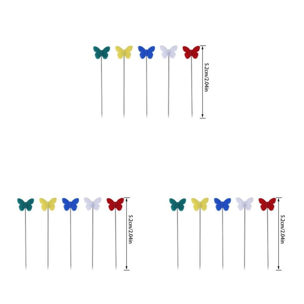 Speravity 100 Uds. De alfileres para acolchado de cabeza de insecto, agujas de coser extrafinas de acero inoxidable para decoración de joyería de modista Type1 Speravity CBP142141