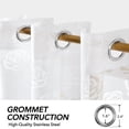 thumbnail image 3 of Deconovo White Semi Sheer Curtains 52"x63" inch for Living Room, 2 Panels, Rose Pattern, 3 of 6