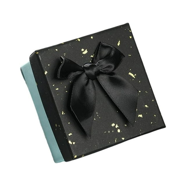 Youkk Packaging Box Portable Decorative Protective Replacing Rectangular Watch Pendant Earring Bracelet Gift Case Wrapping Black