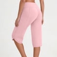 thumbnail image 4 of BLVB Capri Pants for Women High Waist Stretch Women's Capris Workout Yoga Cropped Pants Loose Straight Leg, 4 of 5