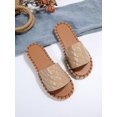 thumbnail image 3 of Women's Straw Plaid Sandals, 3 of 4
