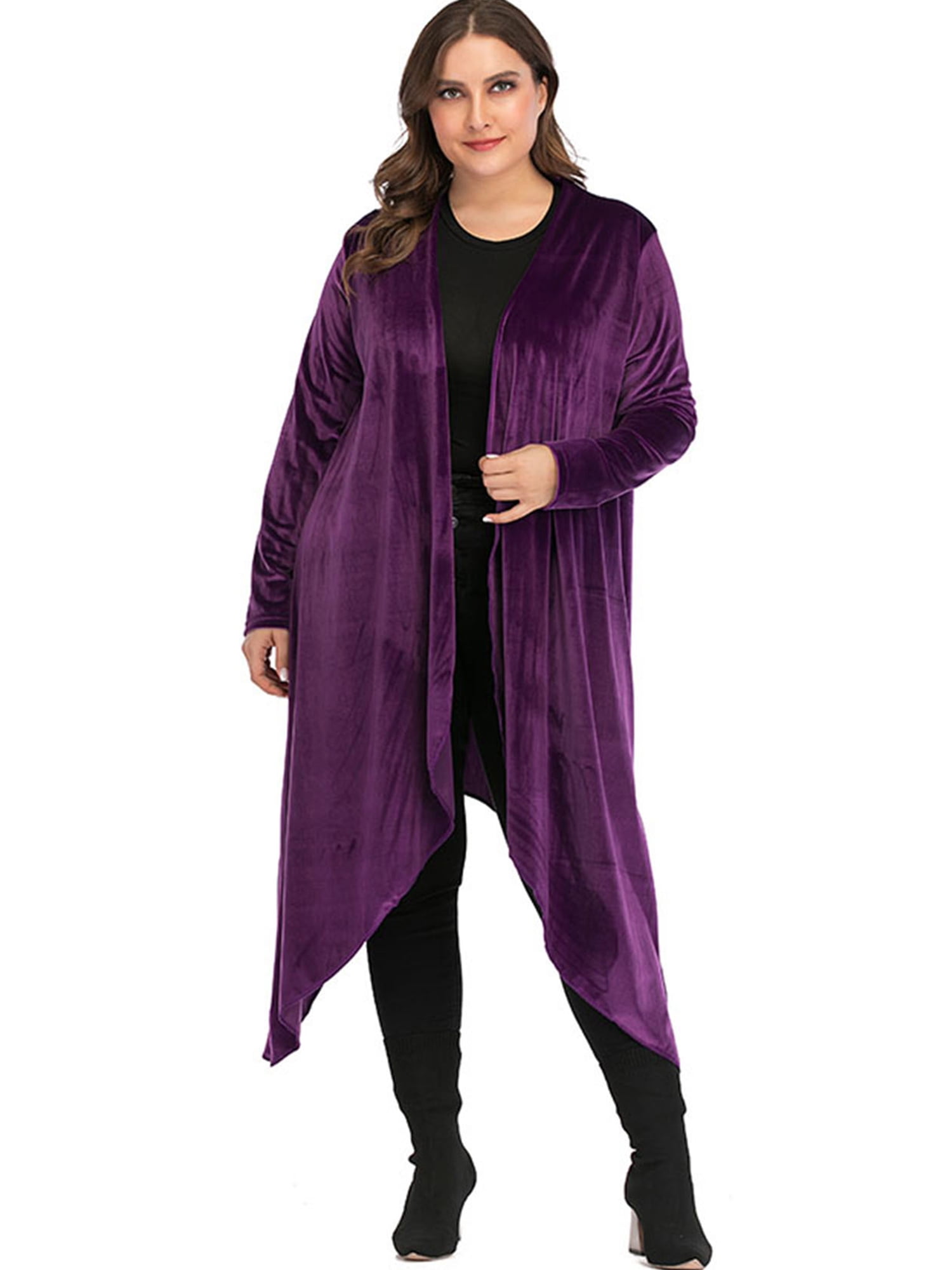 plus size draped cardigan