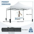 thumbnail image 3 of GIANNA 10x10 FT Pop Up Canopy Tent with Slant Legs and Carrying Bag, Easy Setup Outdoor Shelter for Patio, Garden, Beach, Bright White, 3 of 6