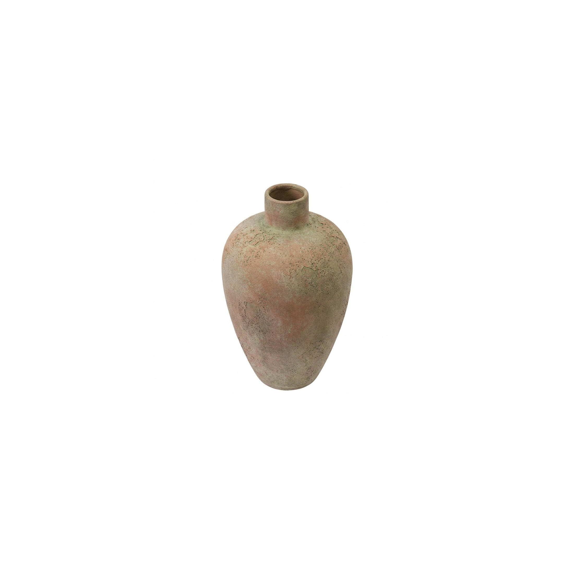 DecMode 13" Wide Textured Beige Ceramic Vase