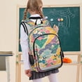 thumbnail image 7 of FORMRS Unisex School Backpack 17" Student Travel Bag with Laptop Compartment, Yellow Floral Wave, 7 of 7