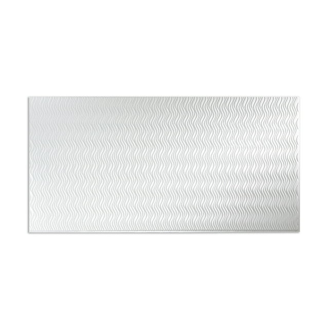 FASÄDE Easy Installation Current Gloss White Wall Panel (4' x 8' Panel)