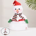 thumbnail image 4 of Singing and Dancing Christmas Hat Electric Swing Moving Glowing Santa Hat Plush Funny Xmas Toy Hat Musical Christmas, 4 of 9