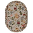 thumbnail image 2 of Safavieh Chelsea Gisselle Bordered Wool Area Rug, Gray, 6' x 9' Oval, 2 of 11