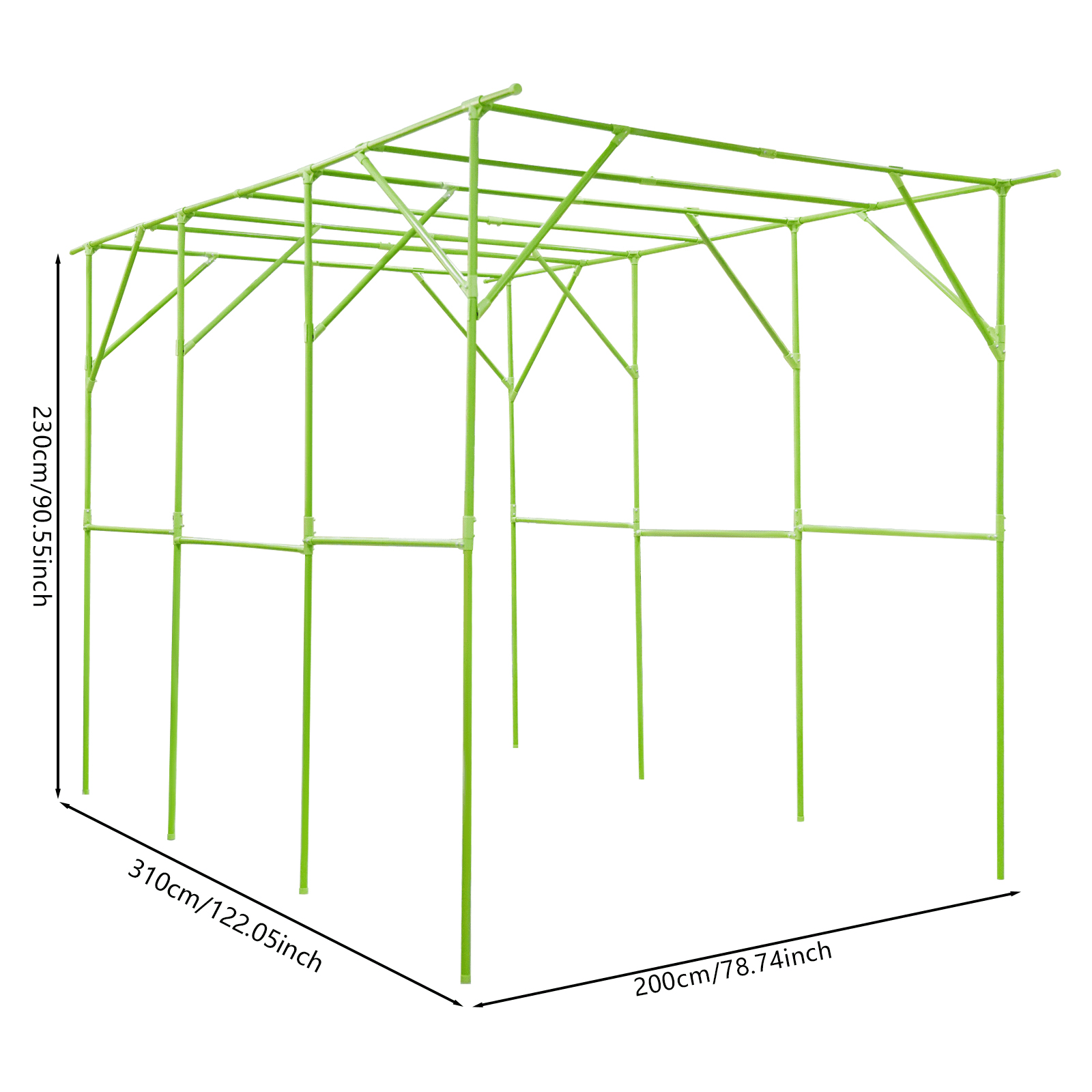 Grape Vine Trellis, Garden Trellis for Climbing Plants, Plant Support Rack-Green