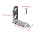thumbnail image 5 of Coofit Supports d'Angle en Acier Inoxydable en Forme de L avec Vis, 5 of 5