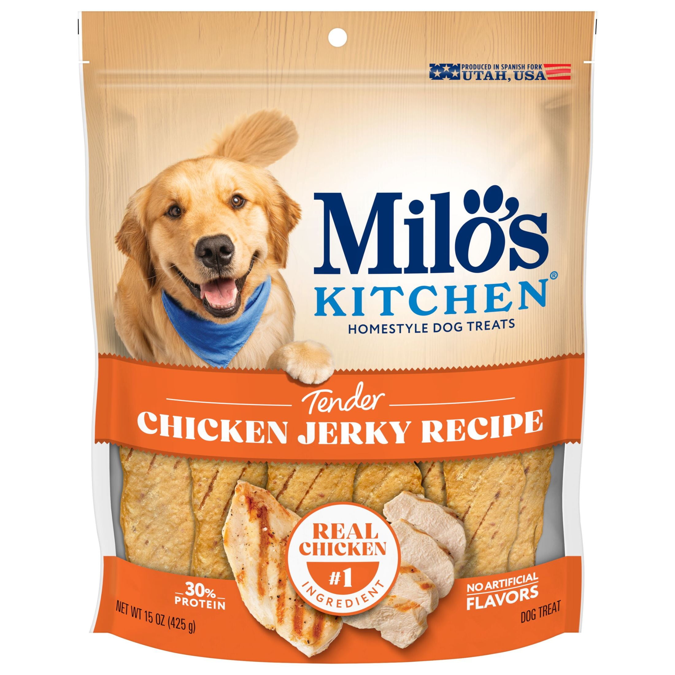 Milo's Kitchen Chicken & Apple Sausage Slices Dog Treats, 10 oz
