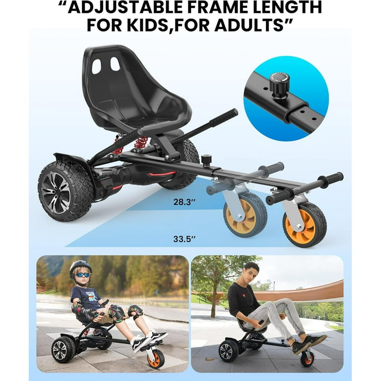 GYROOR K2 Hoverboard Go Kart Attachment, Adjustable Frame, Shock