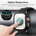 thumbnail image 5 of [2+2 Pack] for Apple Watch Ultra 49mm Screen Protector and Case, 2 Packs Hard PC Frame Cover with 2 Sets Tempered Glass Screen Protector for Apple Watch Ultra 49mm, Black+Clear, 5 of 5