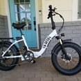 VTUVIA SF20 StepThru Folding 20" Fat Tire Electric Bike, 750W Electric