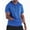 Blue, variant on COSFO Casual Mens T Shirts Solid Short Sleeve Pullover Hooded Tops Workout Loose with Pocket Classic T-Shirt