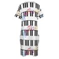 thumbnail image 4 of Vestido holgado con bolsillos y estampado de piano Ropa de verano para mujer Vestidos casuales, 4 of 6