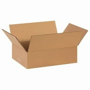 Box Partners Flat Corrugated Boxes 14" x 10" x 4" Kraft 25/Bundle 14104