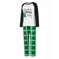 thumbnail image 3 of Family Matching Christmas Pajamas, Romper/Letter Print Long Sleeve Tops and Plaid Pants Loungewear Set, 3 of 10