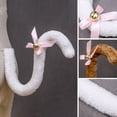 thumbnail image 3 of Visland Queue de Chat Longue en Peluche Ruban Nœud Clochette Femmes Filles Fête Cosplay Accessoires Squelette Doux Forme Flexible Queue Imitation pour Robe Jupe Leggings Jeans Danse Célébrations, 3 of 8