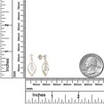 thumbnail image 3 of AVORA 10K Yellow Gold Open Teardrop with Simulated Diamond CZ Dangle Drop Earrings, 3 of 6