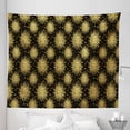 thumbnail image 1 of Boho Tapestry, Bohemian Occult Sun Motif with Eyes Shut Face Esoteric Concept Vintage Look, Fabric Wall Hanging Decor for Bedroom Living Room Dorm, 5 Sizes, Dark Mustard Black, by Ambesonne, 1 of 1