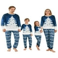 thumbnail image 1 of Family Matching Christmas Pajamas Set   Snowflake Tree Print Long Sleeve Tops Long Pants for Parents Kids, 1 of 7