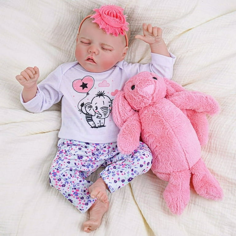 Rsgdolls Poseable with Bassinet & Magnetic pacifier, 17