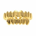 thumbnail image 3 of Custom Fit Luxury 18k Chapado en oro Hip Dientes inferiores Hip Hop Rapper Hombres Jinwen Tapa de dientes de oro, 3 of 7