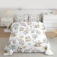 thumbnail image 2 of Castle Fairy Boys Girls Kawaii Grey Elephants Bedding Comforter Set 2pcs,Flowers Butterflies Mushroom Twin Comforter Sets Microfiber,Cartoon Animal Breathable Bedding Set,Super Cozy Room Decor, 2 of 8