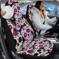 thumbnail image 2 of Uorisanigo Car Seat Covers, Car Cushion Covers 2 Front Seats, Auto Accessories Decor, Universal Soft Blanket Cloth Sugar Skull Print Seat Cover Fit for Most Automotive Truck SUV, 2 of 4