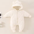 thumbnail image 5 of Otqutp Girls Quilted Jumpsuit Hood Snowsuits Baby Cute Ears Puffer Coats New Born Zip up Romper Padded Lightweight Bodysuit, 5 of 8