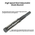 thumbnail image 4 of waltyotur High Speed Steel Adjustable Blade Reamer, Adjustable Hand Reamers 23-26mm(0.91-1.02 inch), High Speed Steel Straight Flutes Square End Reamer, 4 of 6