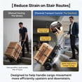 thumbnail image 3 of 600lbs Electric Stair Climbing Cart,Powered Electric Stair Climbing Hand Trucks for Construction Logistics Moving and Supermarket Delivery, Lithium Battery Electric Stair Climbing Machine with Foldab, 3 of 7