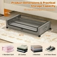 thumbnail image 4 of nder Bed Storage Containers with Wheels, Under Bed Shoe Storage Organizer Drawer, Tool-free Assembly Metal Storage Containers for Bedroom Clothes Shoes Blankets -4PCK，Grey, 4 of 4