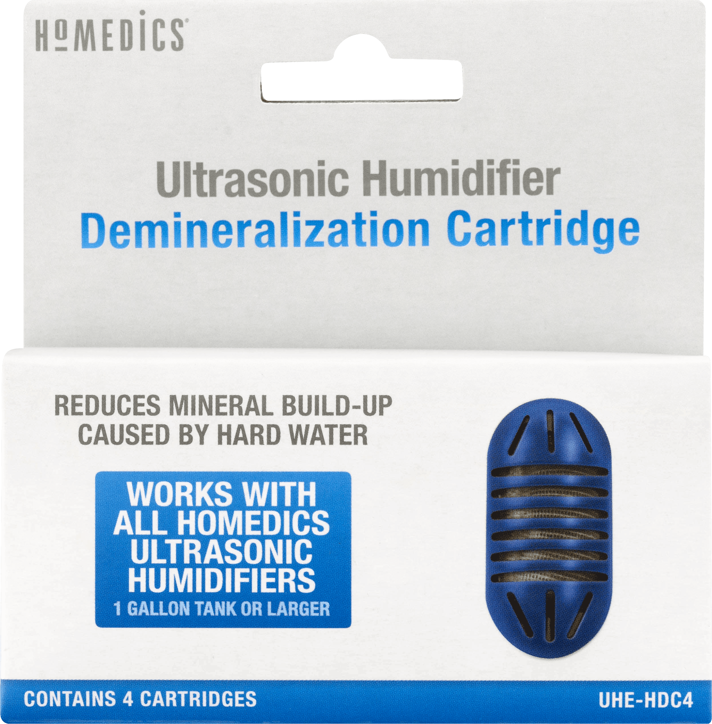 HoMedics HUM-HDDC4B-EU Replaceable Demineralization Cartridge for HoMedics HUM-20A/HUM CM50 Humidifier Pack of 4 